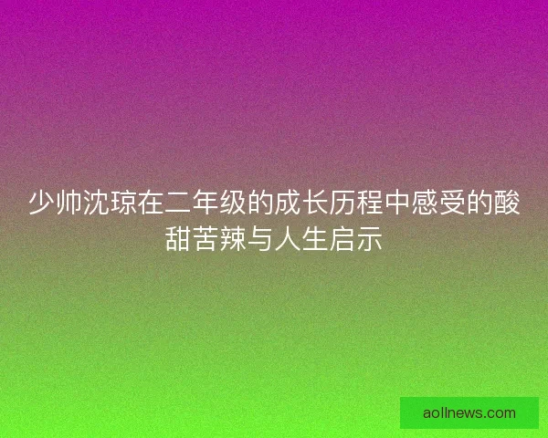 少帅沈琼在二年级的成长历程中感受的酸甜苦辣与人生启示